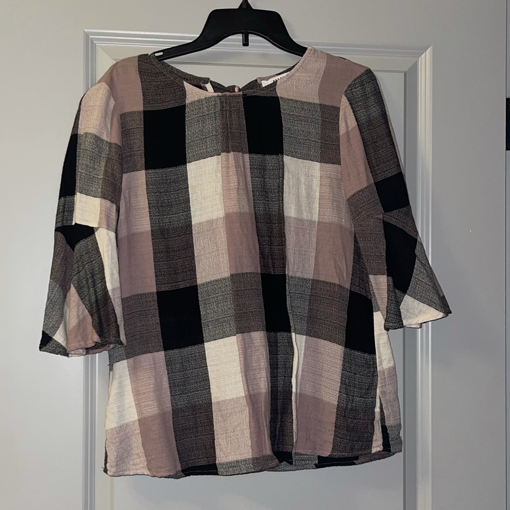 Ro & de plaid top size large - Picture 1 of 4